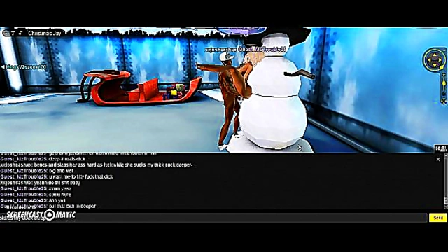 3D Anime Babe Seduces in IMVU Game for Steamy Christmas Fun