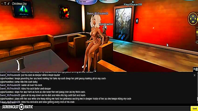 3D Anime Babe Seduces in IMVU Game for Steamy Christmas Fun