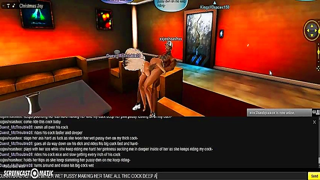 3D Anime Babe Seduces in IMVU Game for Steamy Christmas Fun