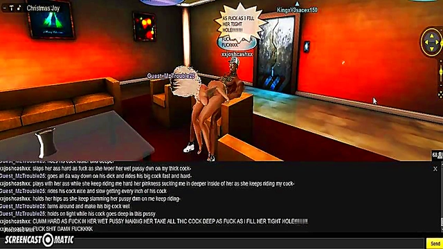 3D Anime Babe Seduces in IMVU Game for Steamy Christmas Fun