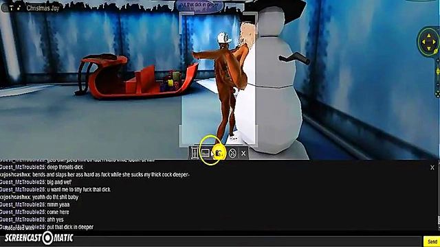 3D Anime Babe Seduces in IMVU Game for Steamy Christmas Fun