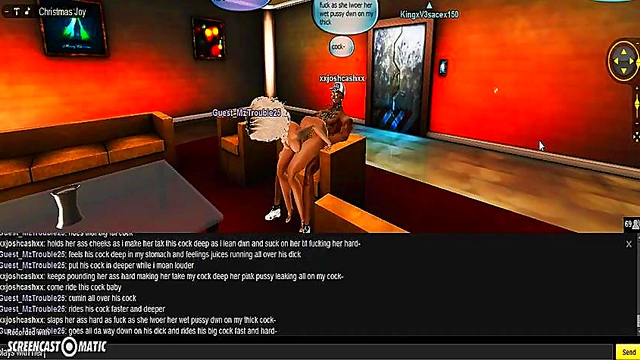 3D Anime Babe Seduces in IMVU Game for Steamy Christmas Fun