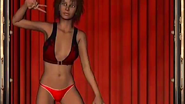 Sexy 3D Anime Babe Strips Dirty in Hardcore Club for Blowjob Fun