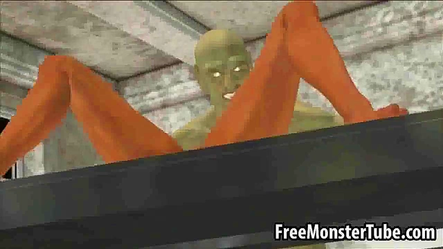 Short-Haired 3D Babe Sucks Zombie's Dick In Bizarre Anime Blowjob Session