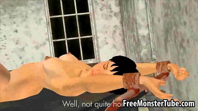 Short-Haired 3D Babe Sucks Zombie's Dick In Bizarre Anime Blowjob Session