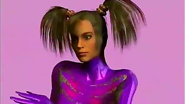 Huge-Titted Cyber Girl With Pigtails Nails Hardcore 3D Blowjob Fetish