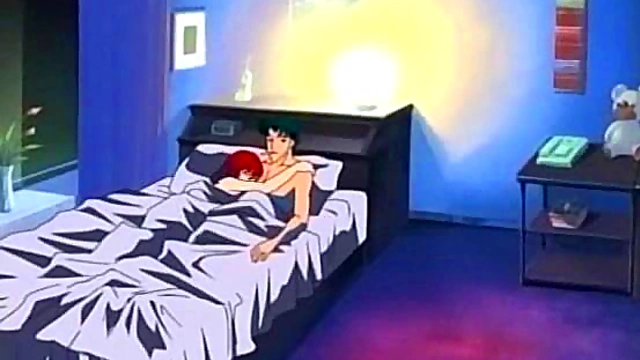 Horny Hentai Couple Enjoy Intense Sex Scene In Bed Together