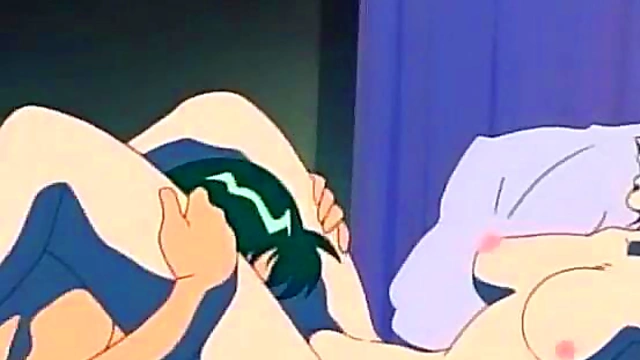 Horny Hentai Couple Enjoy Intense Sex Scene In Bed Together