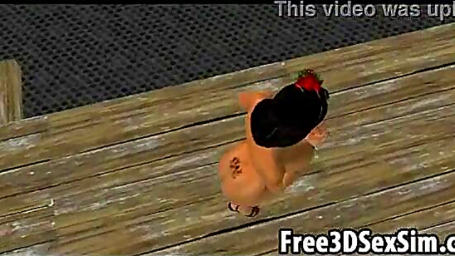 Foxy 3D Cartoon Stripper Babe Puts On A Seductive Show For You