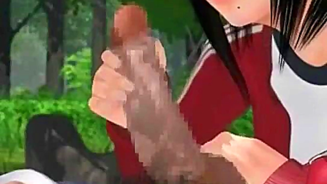 3D Hentai Babe Seduces With Her Sexy Curves And Hot Blowjob Action