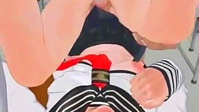 3D Hentai Babe Seduces With Her Sexy Curves And Hot Blowjob Action