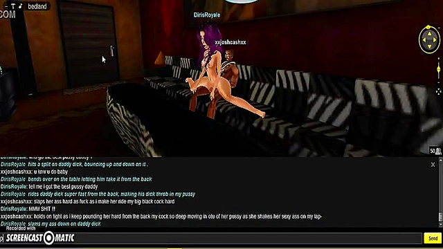 3D Anime Girl Seduces in Bedroom for Intense IMVU Game Porn Session