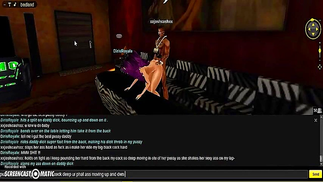 3D Anime Girl Seduces in Bedroom for Intense IMVU Game Porn Session