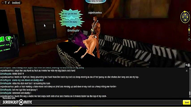 3D Anime Girl Seduces in Bedroom for Intense IMVU Game Porn Session
