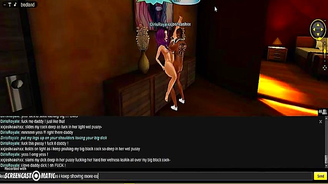 3D Anime Girl Seduces in Bedroom for Intense IMVU Game Porn Session