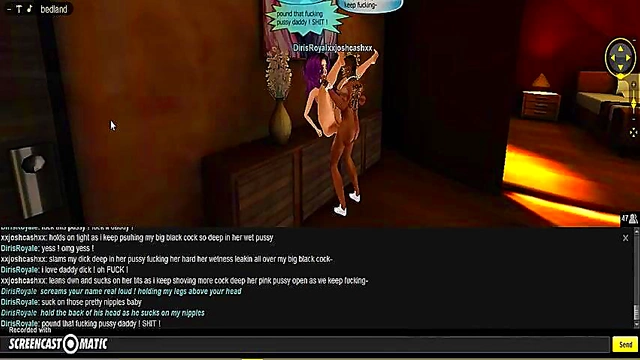 3D Anime Girl Seduces in Bedroom for Intense IMVU Game Porn Session