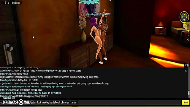 3D Anime Girl Seduces in Bedroom for Intense IMVU Game Porn Session