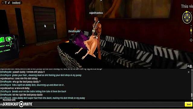 3D Anime Girl Seduces in Bedroom for Intense IMVU Game Porn Session