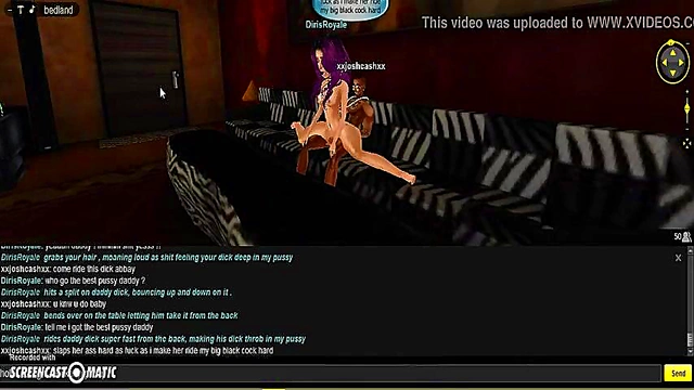 3D Anime Girl Seduces in Bedroom for Intense IMVU Game Porn Session