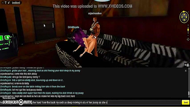 3D Anime Girl Seduces in Bedroom for Intense IMVU Game Porn Session