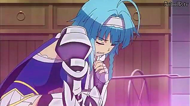 Shinmai Maou's Final Test – Anime Couple Engages in Ecchi Passion