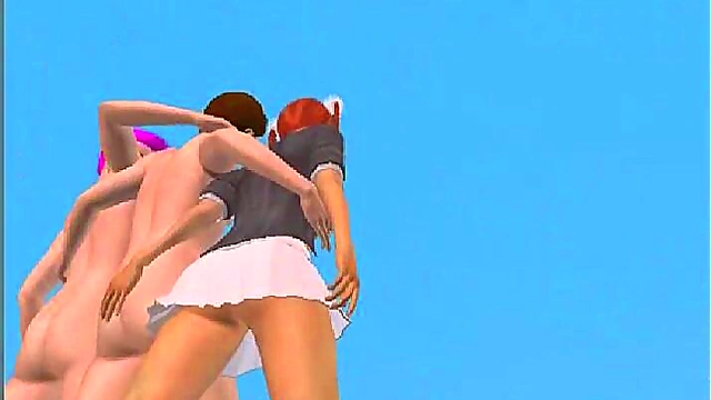 Ginger Anime Alice Fucks for Fun in Thong & Gets Juicy Cumshot