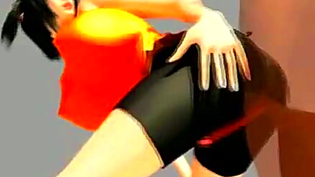 Busty 3D Anime Chick Rubs Big Tits For Crazy Frottage Orgasm