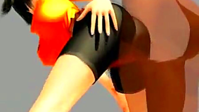 Busty 3D Anime Chick Rubs Big Tits For Crazy Frottage Orgasm