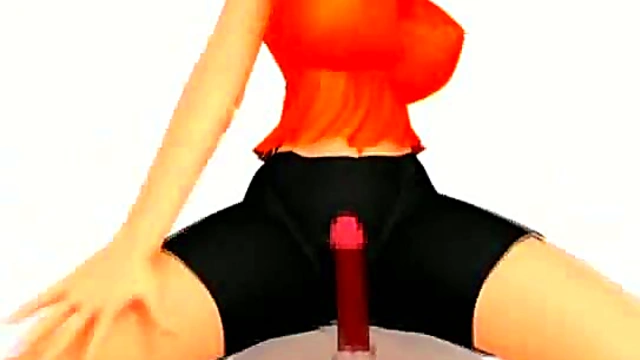 Busty 3D Anime Chick Rubs Big Tits For Crazy Frottage Orgasm
