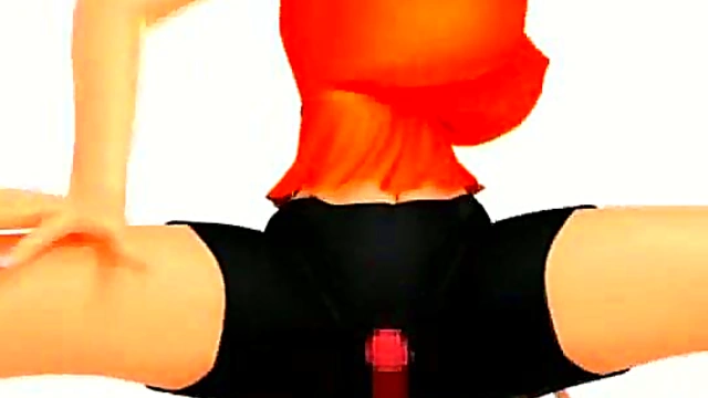 Busty 3D Anime Chick Rubs Big Tits For Crazy Frottage Orgasm