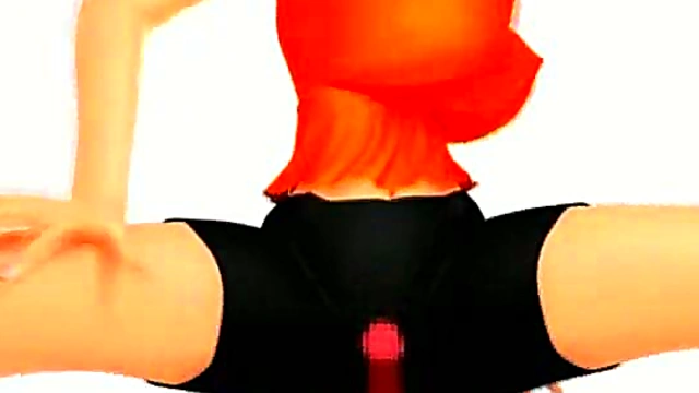 Busty 3D Anime Chick Rubs Big Tits For Crazy Frottage Orgasm