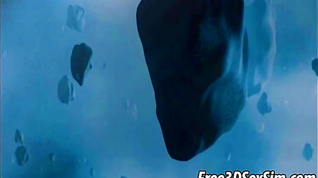 Alien Babe Sucks Two Cocks in Wild 3D Anime Group Action