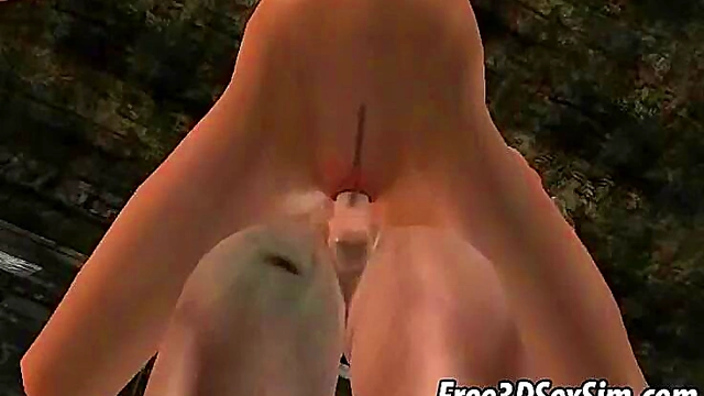 Tied-Up 3D Cartoon Babes Get Fucked Hardcore in Anime Bondage Group Scene