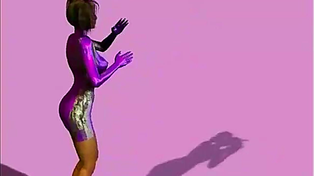 Big-Titted Virtual Stripper Seduces With Tight White Panties & Blowjob Feast