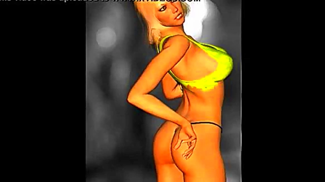 Big-Titted Virtual Stripper Seduces With Tight White Panties & Blowjob Feast