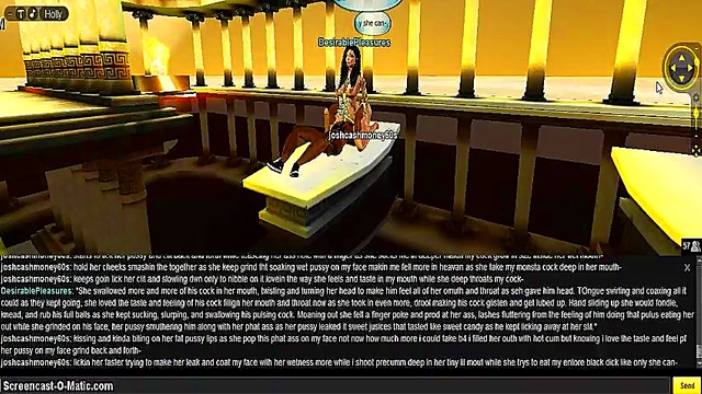 Horny IMVU Game Chick Gets Drenched in 3D Anime DP Action