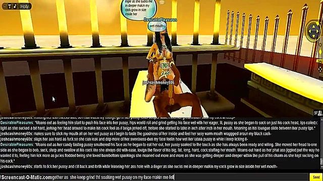 Horny IMVU Game Chick Gets Drenched in 3D Anime DP Action