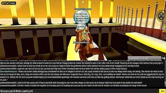 Horny IMVU Game Chick Gets Drenched in 3D Anime DP Action