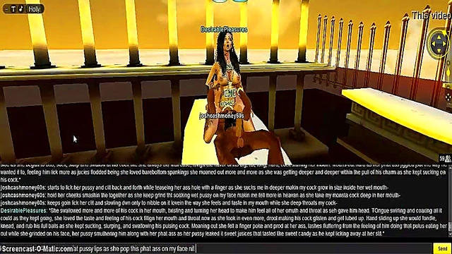 Horny IMVU Game Chick Gets Drenched in 3D Anime DP Action