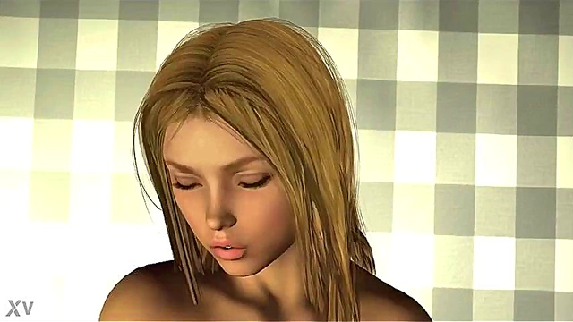 Sexy Anime Girl Masturbates Sensually in Detailed 3D CG Animation