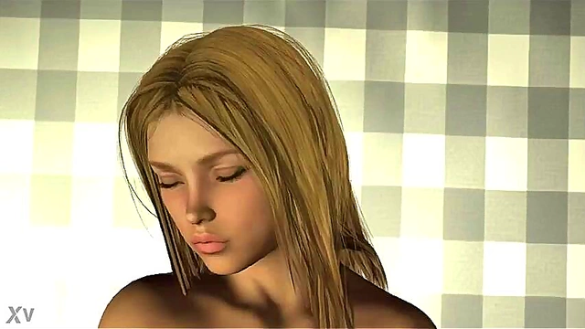 Sexy Anime Girl Masturbates Sensually in Detailed 3D CG Animation