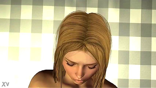 Sexy Anime Girl Masturbates Sensually in Detailed 3D CG Animation