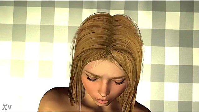 Sexy Anime Girl Masturbates Sensually in Detailed 3D CG Animation