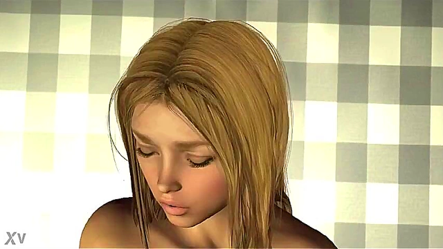 Sexy Anime Girl Masturbates Sensually in Detailed 3D CG Animation