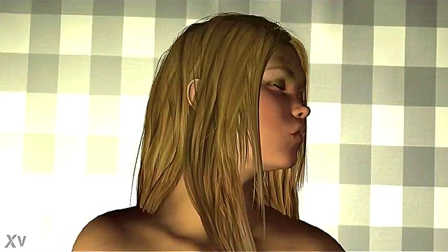 Sexy Anime Girl Masturbates Sensually in Detailed 3D CG Animation