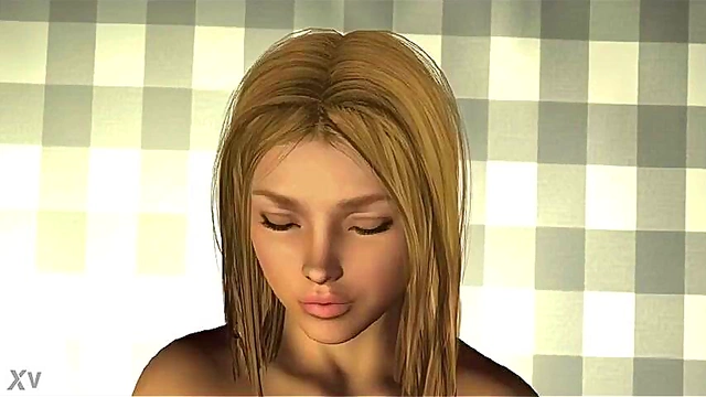 Sexy Anime Girl Masturbates Sensually in Detailed 3D CG Animation