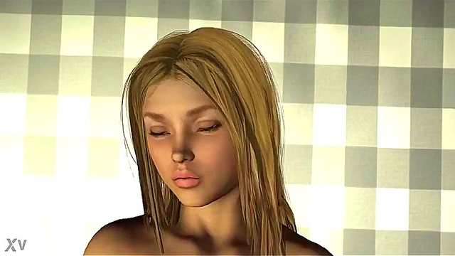 Sexy Anime Girl Masturbates Sensually in Detailed 3D CG Animation