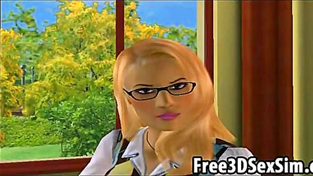 Two Sexy 3D Cartoon Hotties Explore Lesbian Desires In Hot Anime Action