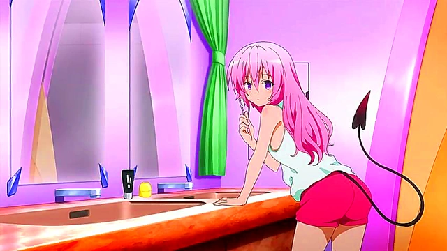 Hot Anime Chick From To Love-Ru Darkness Gets Ecchi Action In Bed
