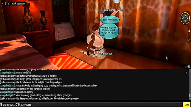 3D Anime Babe Seduces With Gold Eyes In Hot IMVU Game Session